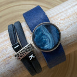 Dames armband indigo blauw basis