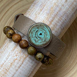 Heren armband taupe basis